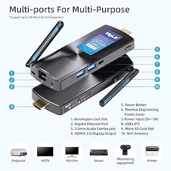 Mini PC Stick Fanless MeLE PCG02 J4125 8GB LPDDR4 128GB eMMC Mini