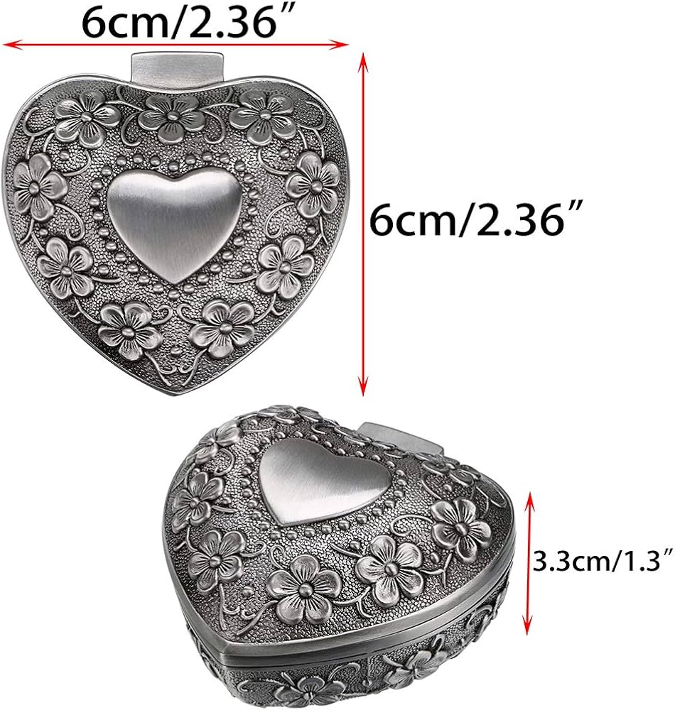 Amazon｜BTSKY ジュエリーボックス 宝石箱 アンティーク ハート型 指輪