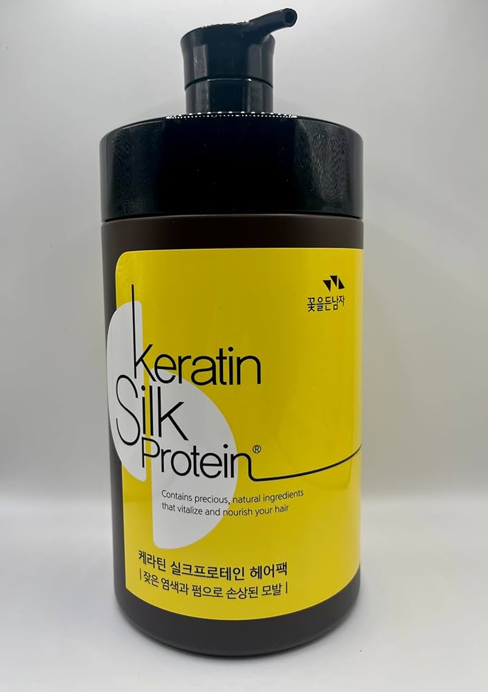 Amazon.com: Man with Flowers Keratin Silkprotein Hair Pack 1000ml
