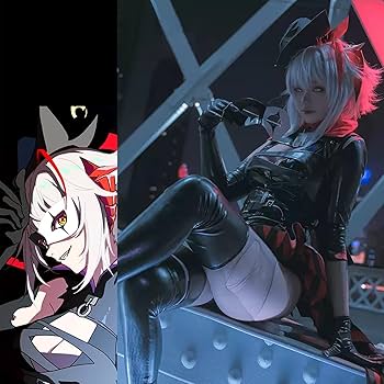 Amazon | アークナイツ W コスプレ 衣装 ウィッグ付き 目隠し 帽子