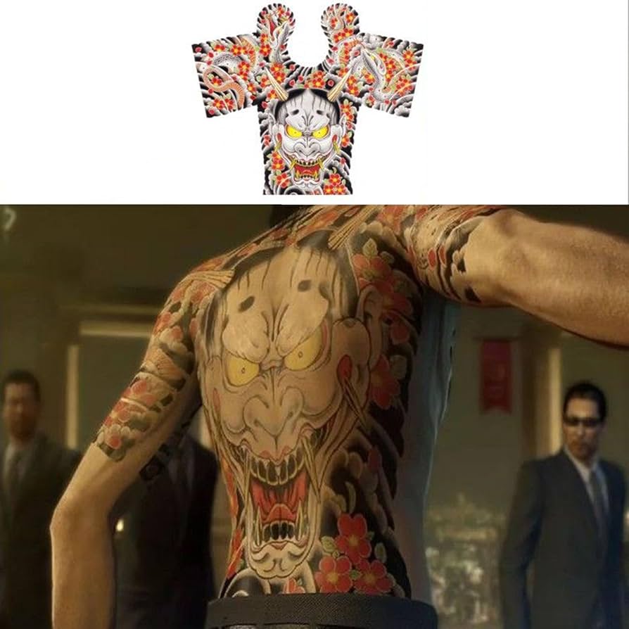 Amazon | 龍が如く グッズ 真島吾朗 タトゥーシール ヤクザ 般若