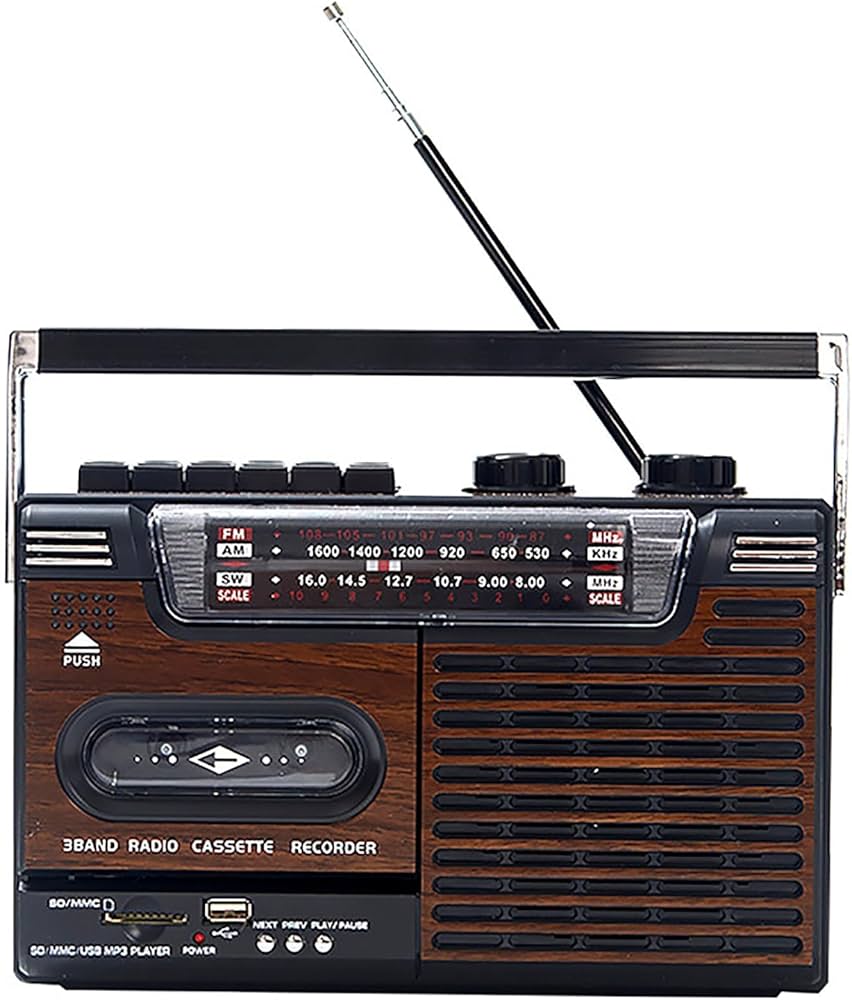 Amazon.co.jp: レトロカセットプレーヤー、AM/FMラジオスピーカーと