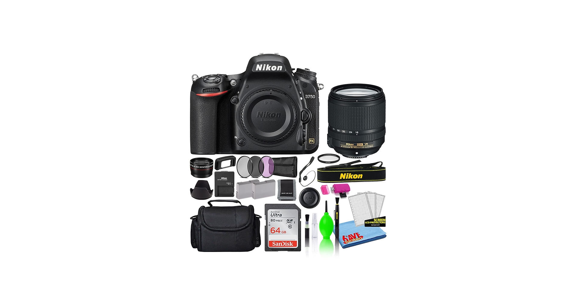 Amazon.com : Nikon D750 24.3MP DSLR Digital Camera with 18-140mm