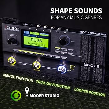 Amazon.com: MOOER GE200 Guitar Amp Modelling Multi Effects Pedal