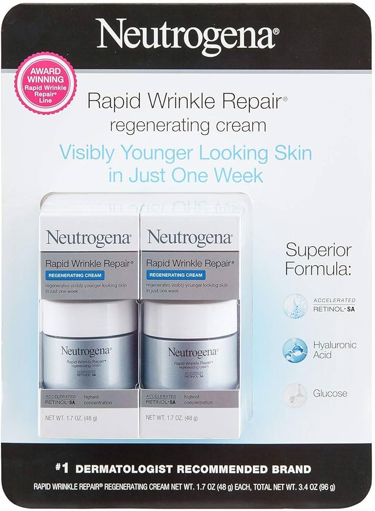 Amazon | Neutrogena 迅速なリンクルリペア再生成クリーム1.7オンス