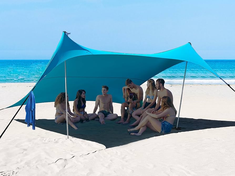 Amazon.com: BESTSET 10×10ft UPF50+ Beach Tent Sun Shelter