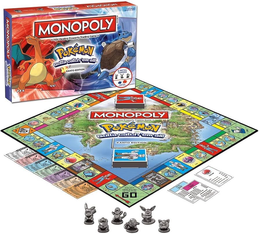 Amazon.com: MONOPOLY: Pokemon Kanto Edition : USAopoly: Toys & Games