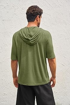 Amazon.com: Yasiter Men's Thin Hooded T Shirt Sweatshirts Short