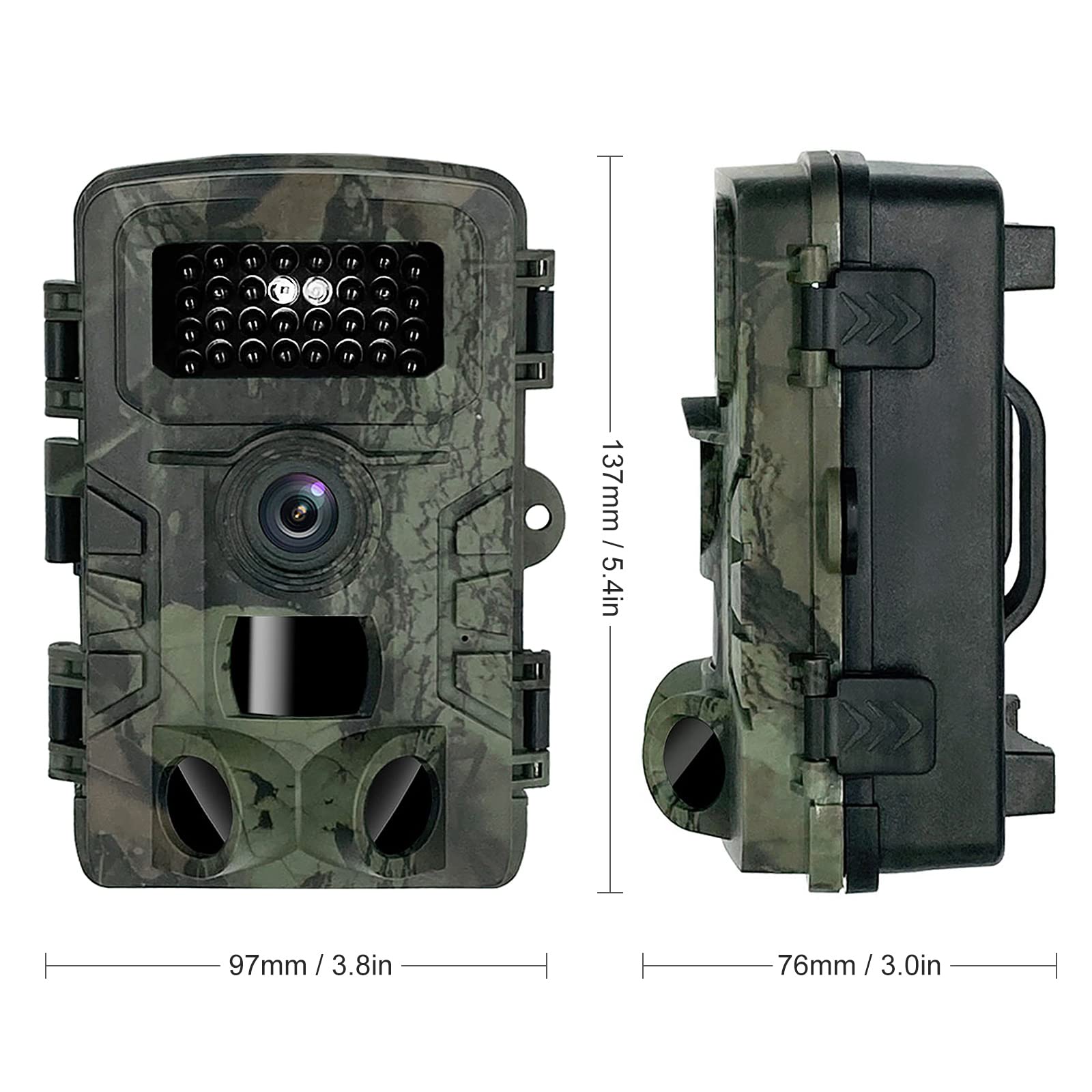 Amazon.co.jp: Hosioe トレイルカメラ防水20MP1080Pハンティングゲーム