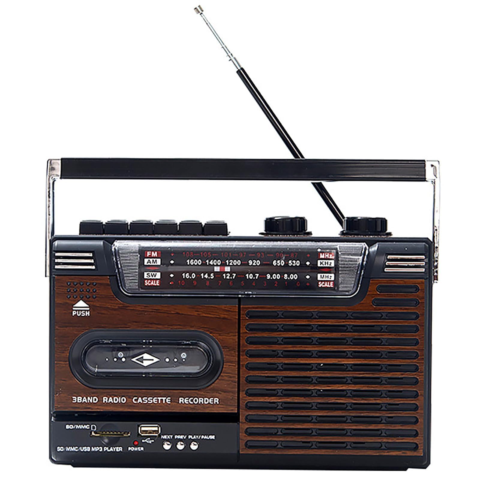 Amazon.co.jp: レトロカセットプレーヤー、AM/FMラジオスピーカーと