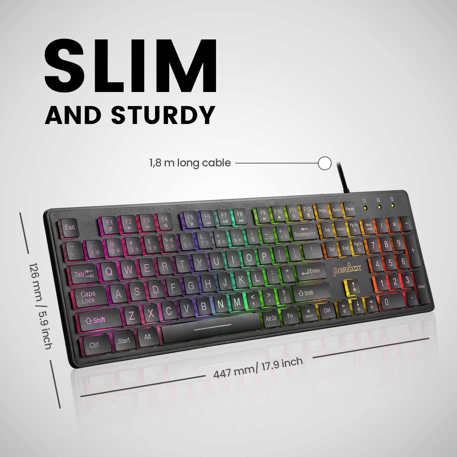 Amazon | PERIBOARD-329 II バックライト キーボード 有線 英語配列