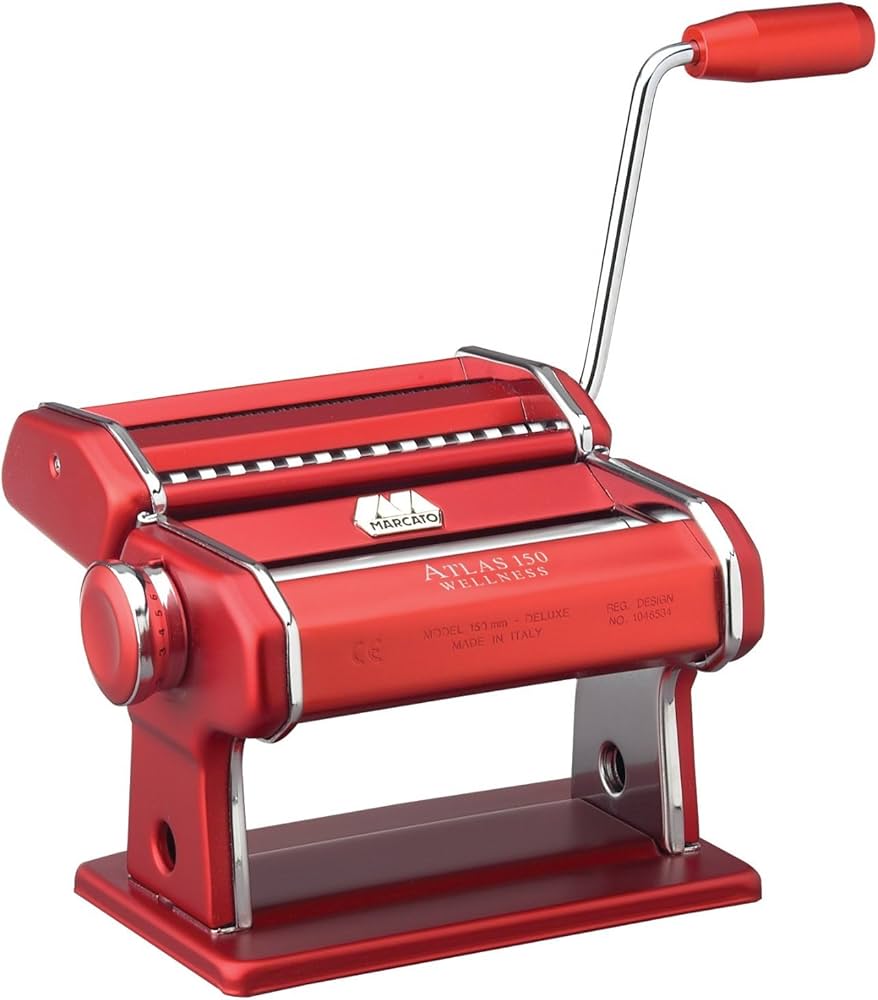 Amazon | アトラス 電動パスタマシン (レッド) | Marcato | パスタマシン