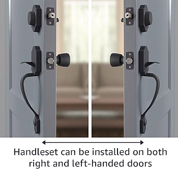 Amazon Basics Front Door Lock Set, Handleset with Tulip Knob, Easy