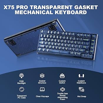 Amazon | YUNZII X75 PRO 82キーワイヤレス ホットスワップ対応
