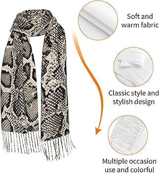 Amazon.co.jp: マフラー レディース ヘビ柄 蛇紋 動物柄 ロング