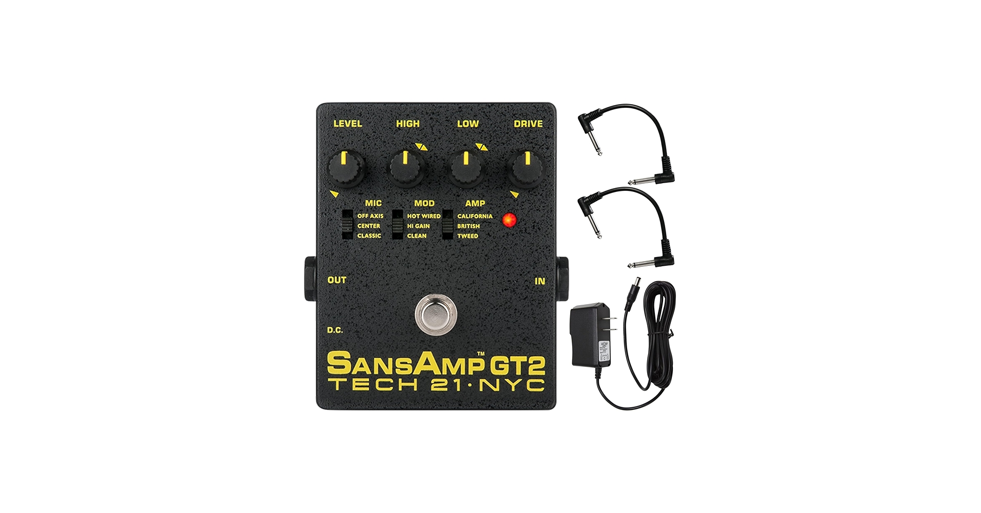 Amazon.com: Tech 21 SansAmp GT2 Tube Amp Emulator Pedal Bundle