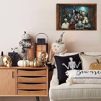 Amazon.co.jp: CCWACPP ホラーウィンドウ 映画ポスター キャンバス