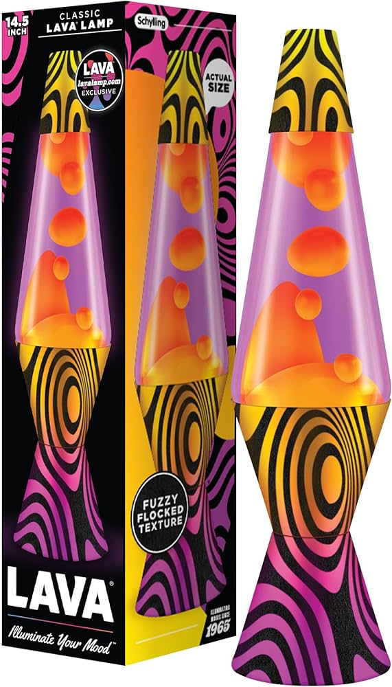 Lava® Lamp - 14.5'' Groovy Gradient Flocked Base - The Original