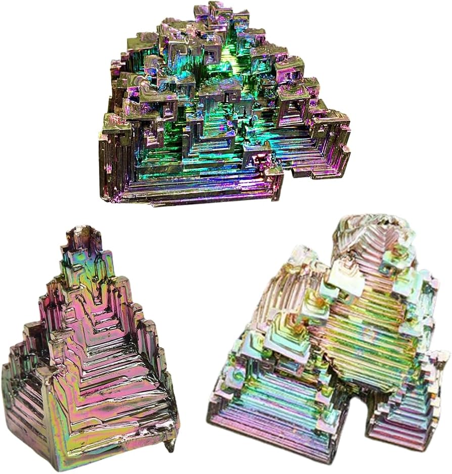 Amazon.co.jp: ideamall ビスマス 人工結晶 鉱石 金属 鉱物 標本 50g 3