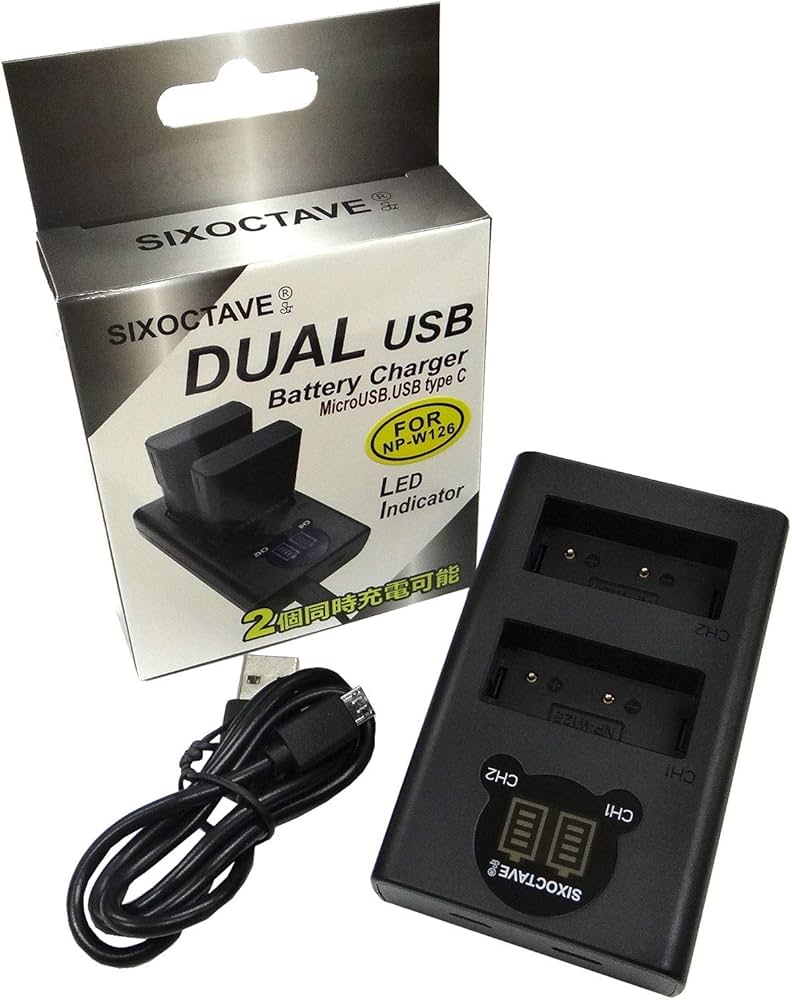 Amazon | str NP-W126 NP-W126S 富士フィルム 用 デュアル互換充電器