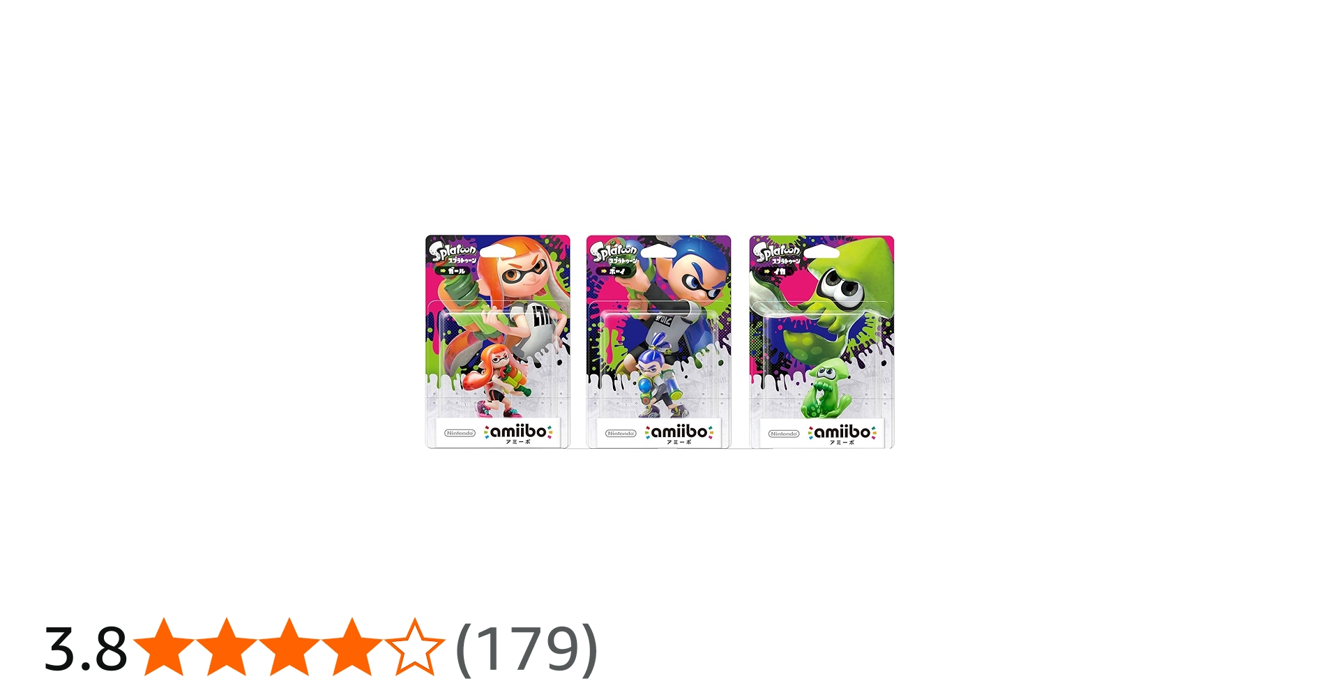 Amazon | amiibo スプラトゥーン 全3種セット ガール ボーイ イカ