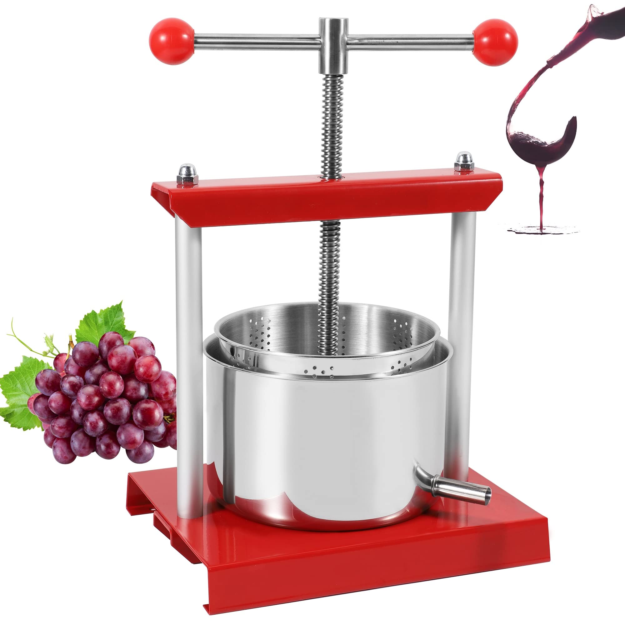 Amazon | Hanchen 2L果汁しぼり器 蜂蜜絞り器 ハンドプレス器 密閉