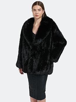 Tngan Womens Fuax Fur Coat Winter Warm Fluffy Faux Fur Parka