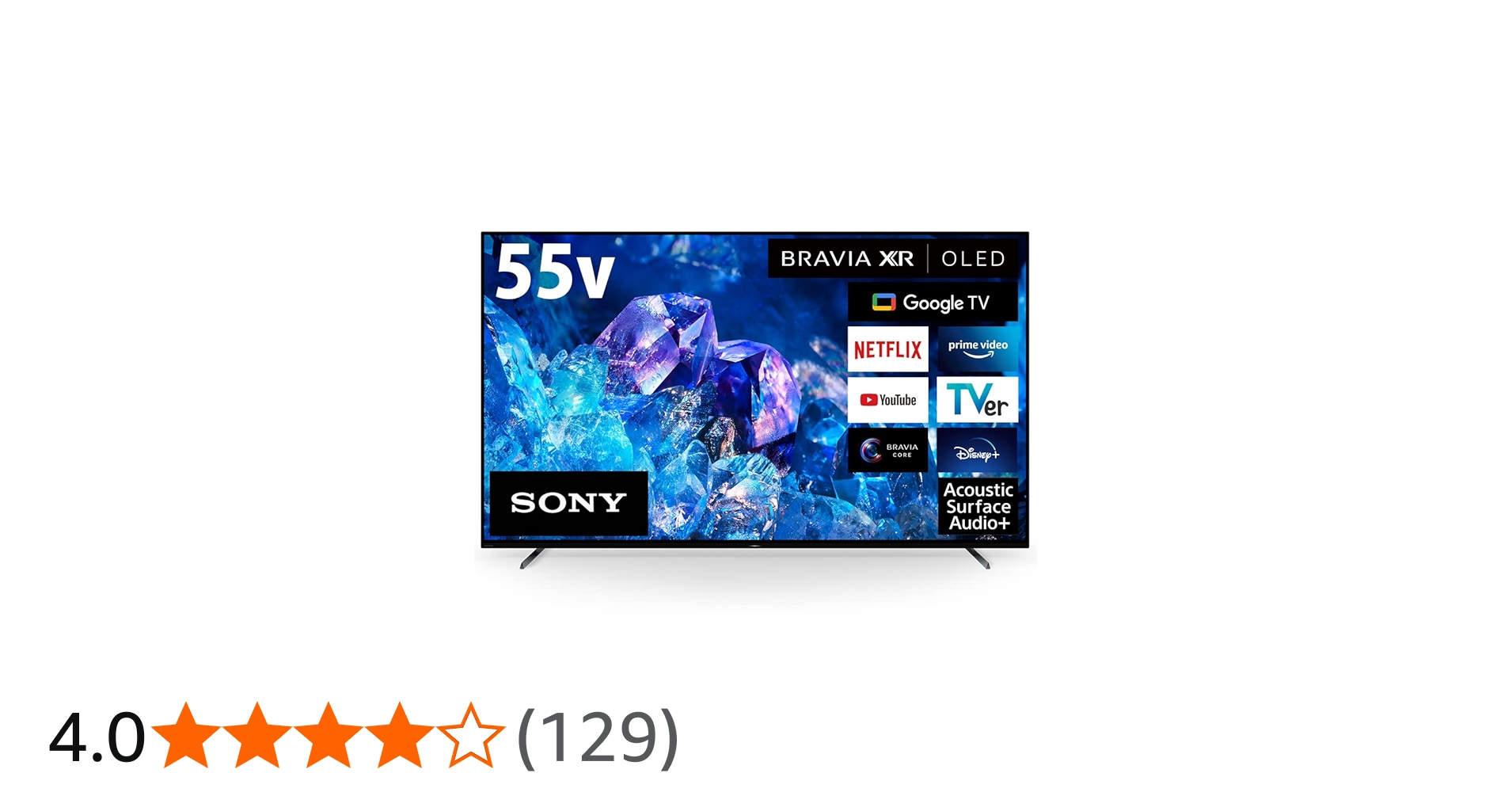 美品SONY BRAVIA XRJ-55A80J 5有機ELテレビ 2022年製 ソニー【SONY