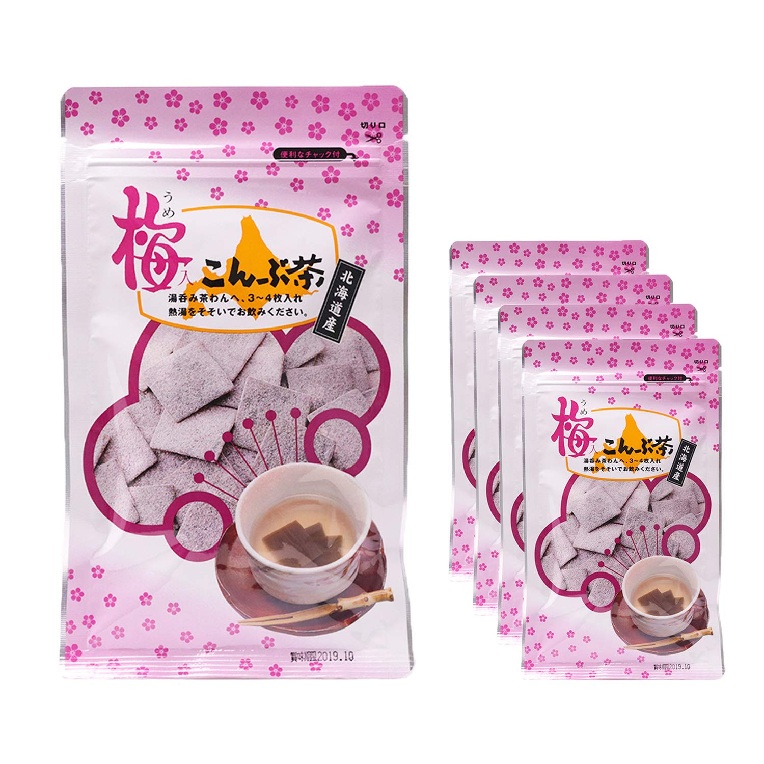 Amazon.co.jp: 梅入こんぶ茶 北海道産昆布使用 48g入x5袋 : 食品・飲料