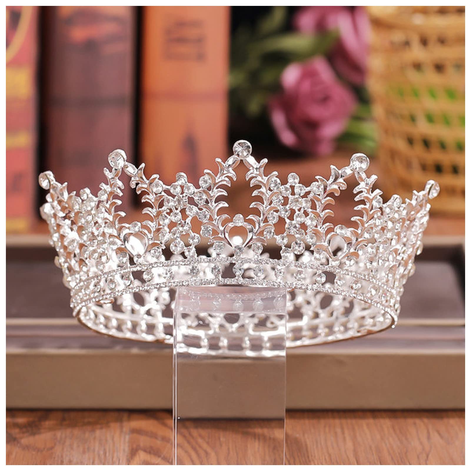 Amazon.co.jp: 王冠 クリスタルラインストーンラウンドクラウン