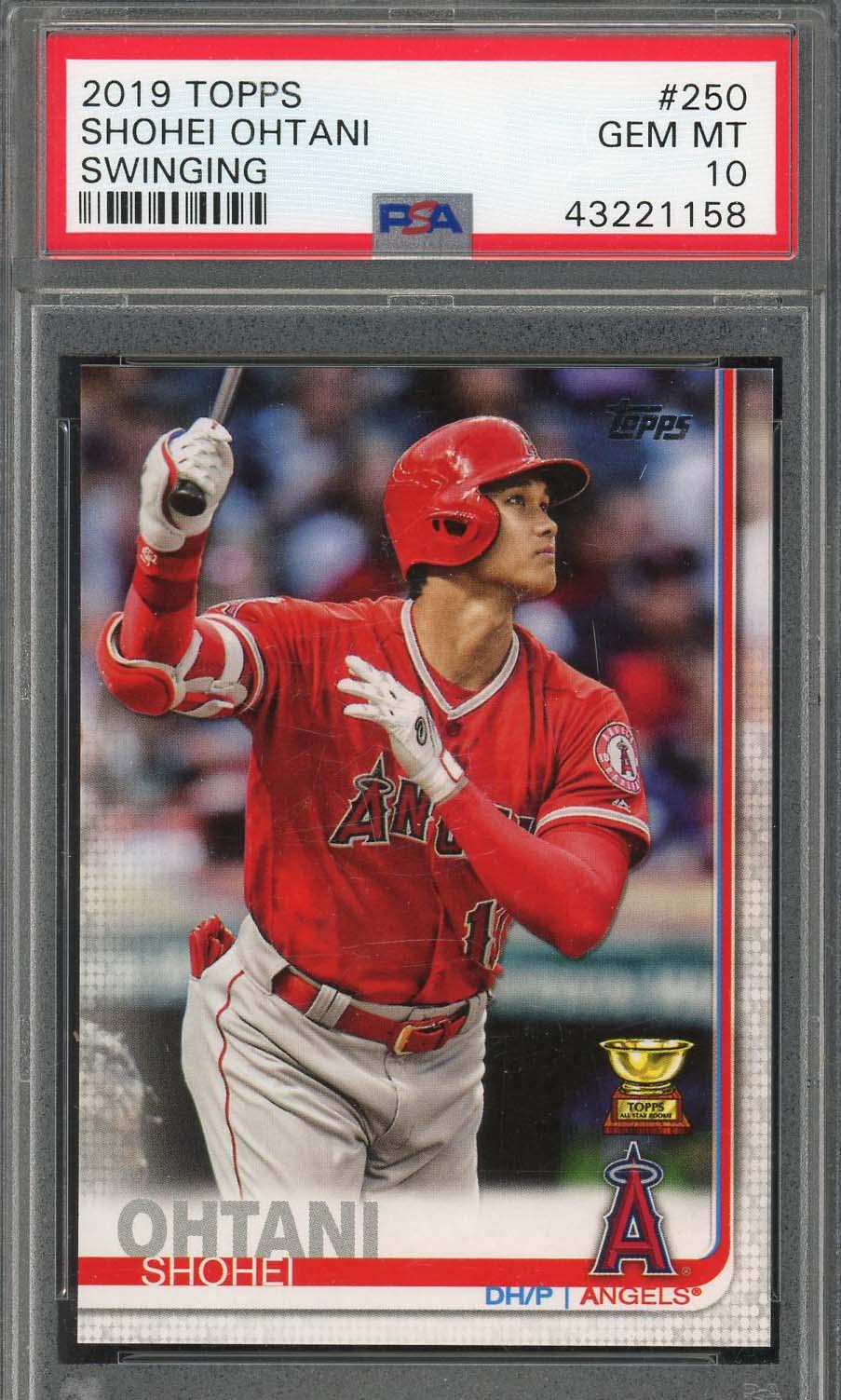 Amazon.com: Shohei Ohtani Baseball Card 2019 Topps #250 Swinging