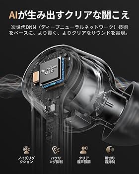 Amazon.co.jp: Cearvol 集音器 Bluetooth5.3 ワイヤレスイヤホン型