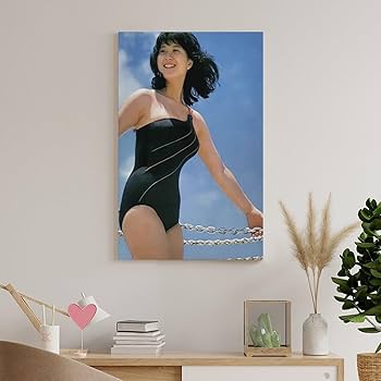 Amazon.co.jp: 河合奈保子 歌手水着写真9ポスター キャンバス 芸術