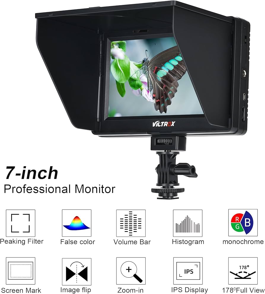 Amazon.com : VILTROX DC-70 II 7 inch Camera Field Monitor, 4K HDMI