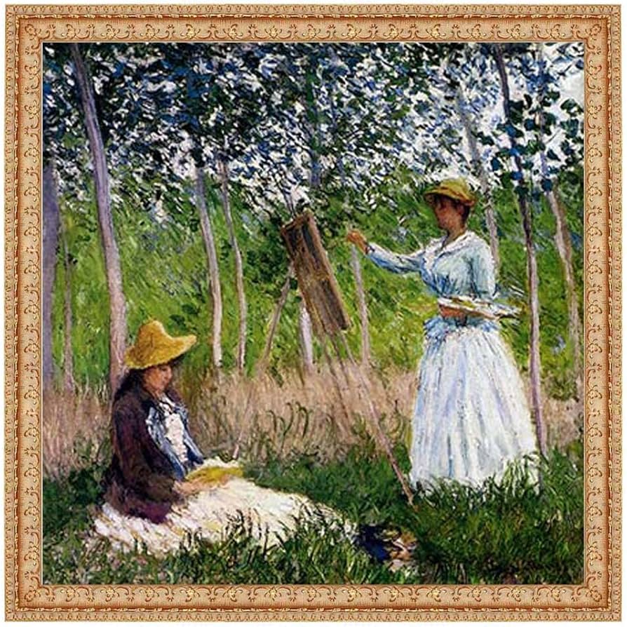 Amazon｜《森林》著者：クロード・モネ アートパネル油絵風景画複製