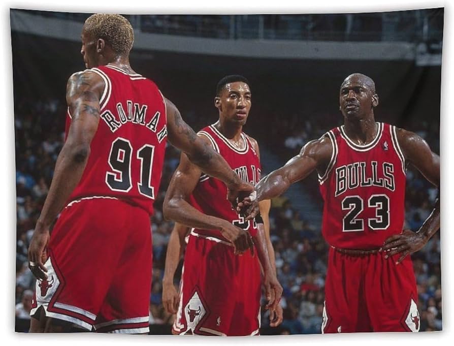 Amazon.co.jp: ブルズビッグスリーマイケルジョーダンピッペン