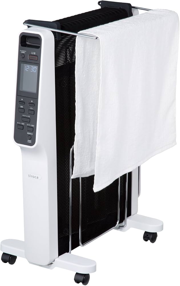 Amazon | siroca 速暖マイカヒーター SH-M121 ホワイト[タオルハンガー