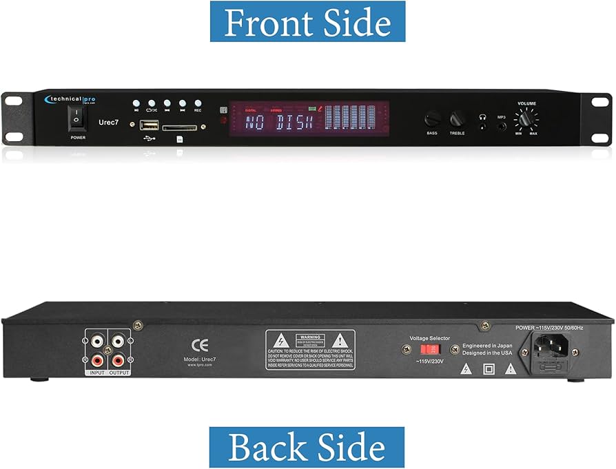 Amazon | Technical Pro UREC7 Professional DJ 1U ラックマウント可能
