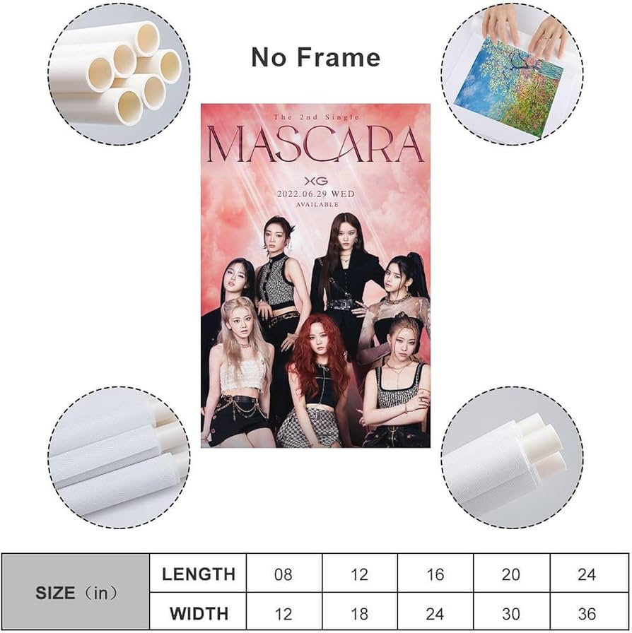 KOREAN XG Mascara ALBUM COVER IDOLES ARTIST HD Print on Canvas