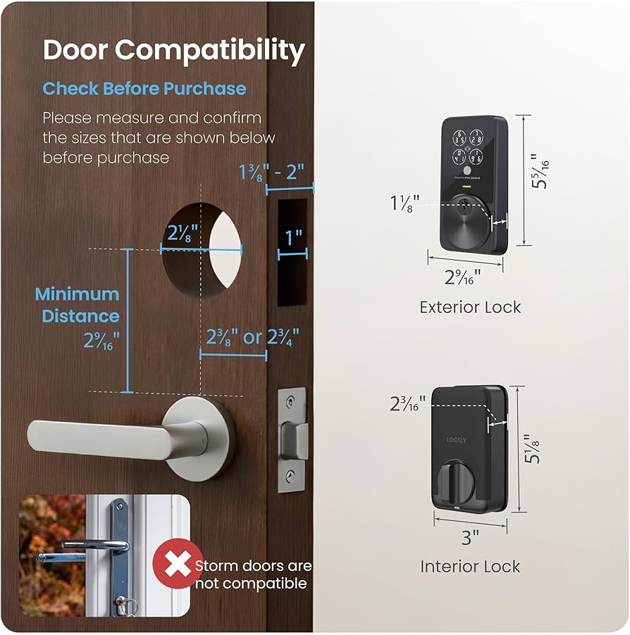 Lockly PIN Genie Pro Zeno Series Smart Lock, Keyless Entry Door