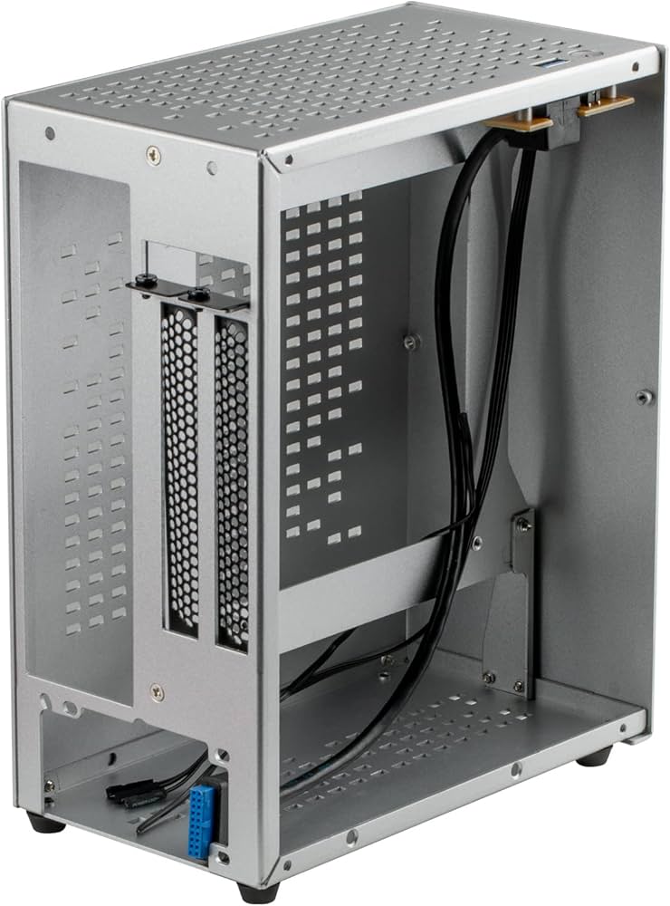 Amazon.co.jp: アルミ製ミニITXケース、PCIeライザー付き、JOYJOM Mini