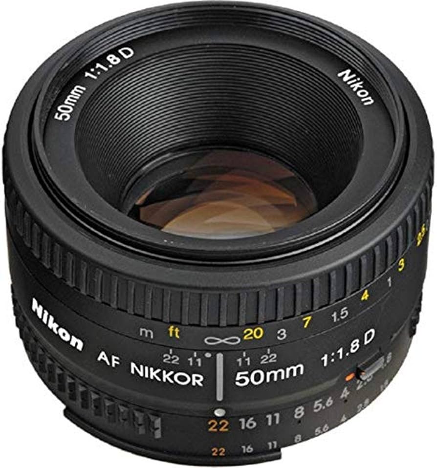 Nikon AF Nikkor 50mm f/1.8D Prime Lens (Black) - International