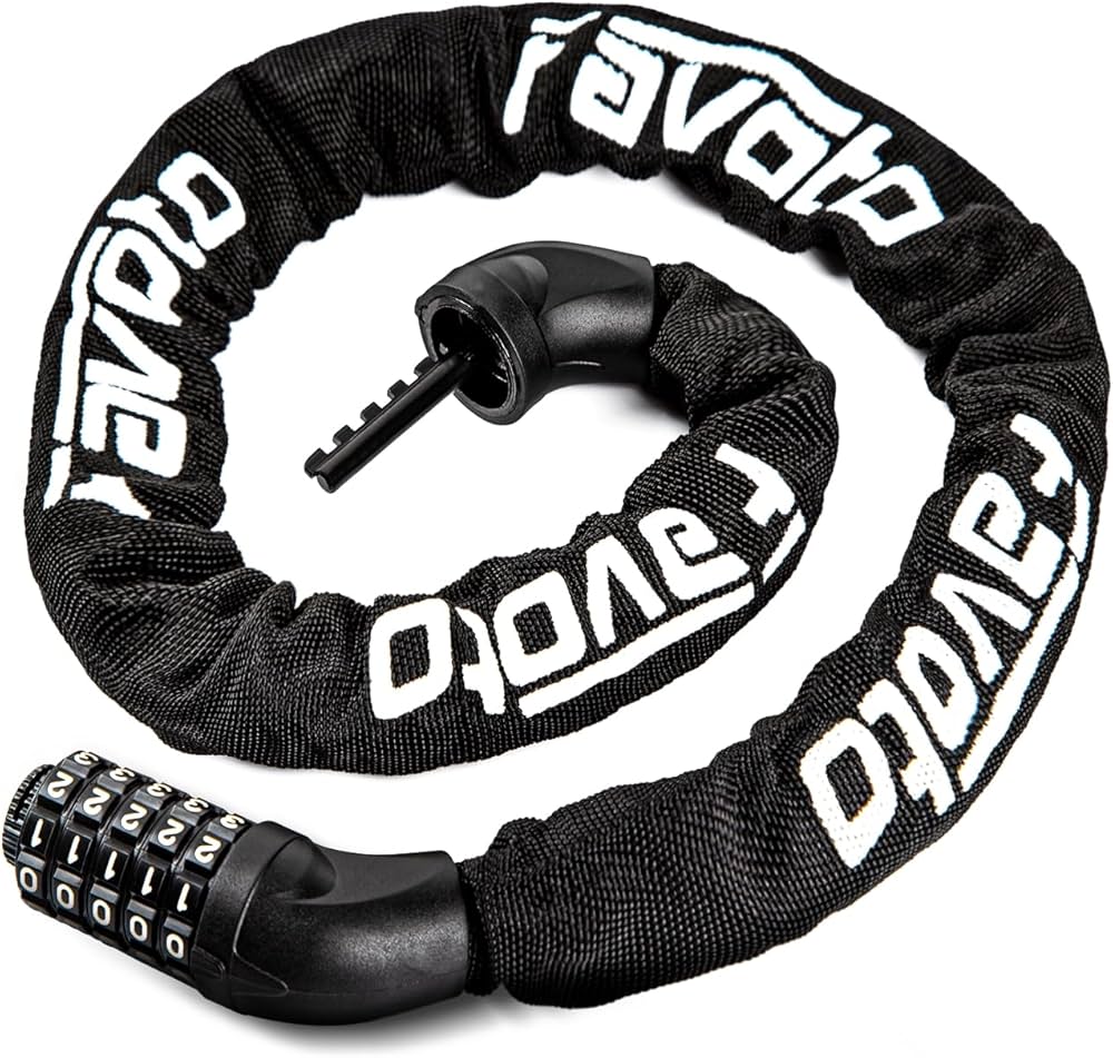 Amazon | Favoto 自転車 鍵 94cm/114cm 8mm厚いチェーン チェーン