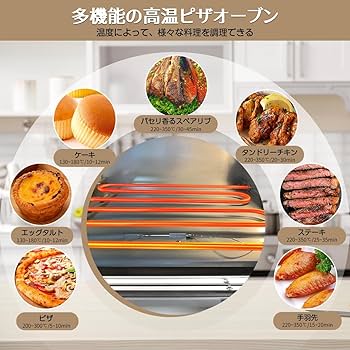 Amazon.co.jp: Fulgutonit ピザオーブン 業務用 電気ピザオーブン 多