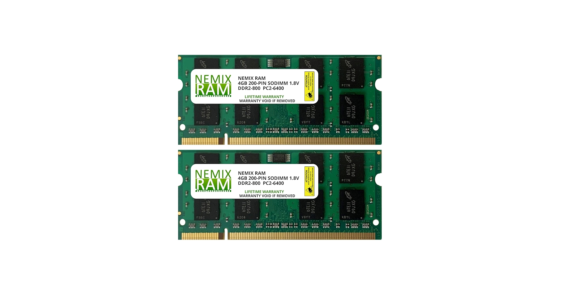 NEMIX RAM 8GB (2X4GB) DDR2 800MHZ PC2-6400 2Rx8 1.8V SODIMM Laptop