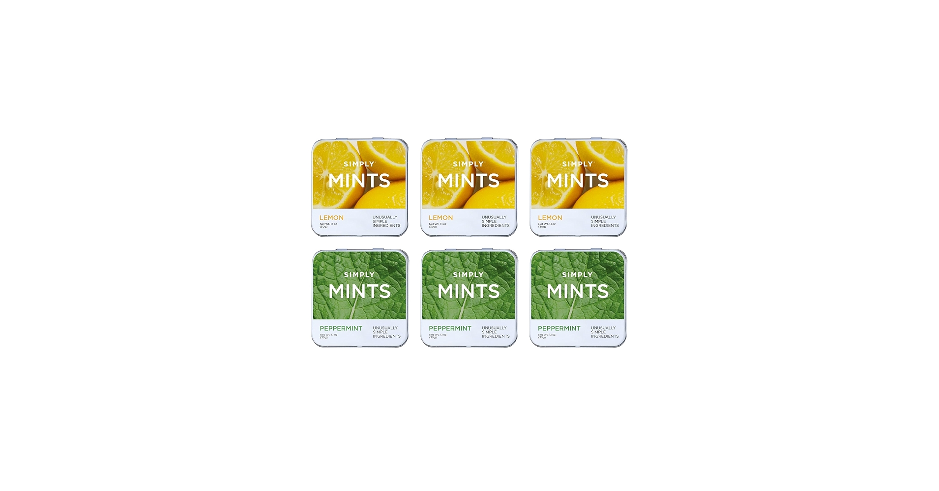 Amazon.com : SIMPLY MINTS Lemon & Peppermint Natural Breath Mint