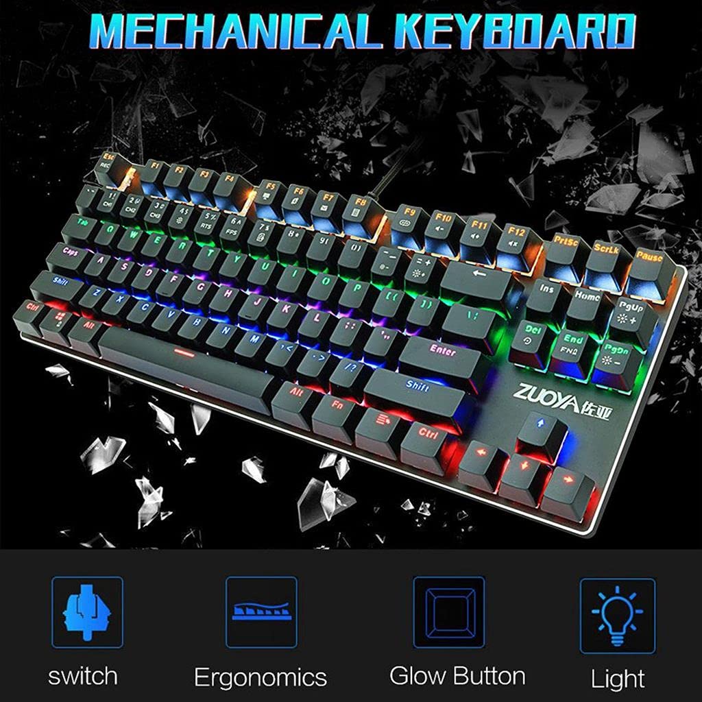 Amazon | IPOTCH ZUOYA X51メカニカルゲーミングキーボード、87キーRGB