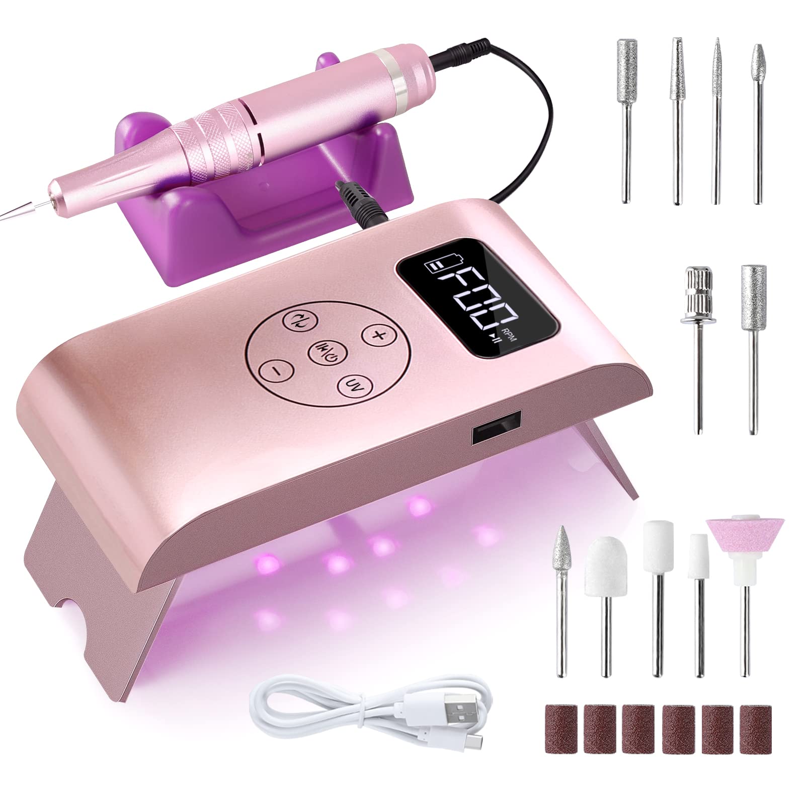 Amazon.co.jp: ネイルマシン 2 in 1多機能 UVライト付き 電動ネイル
