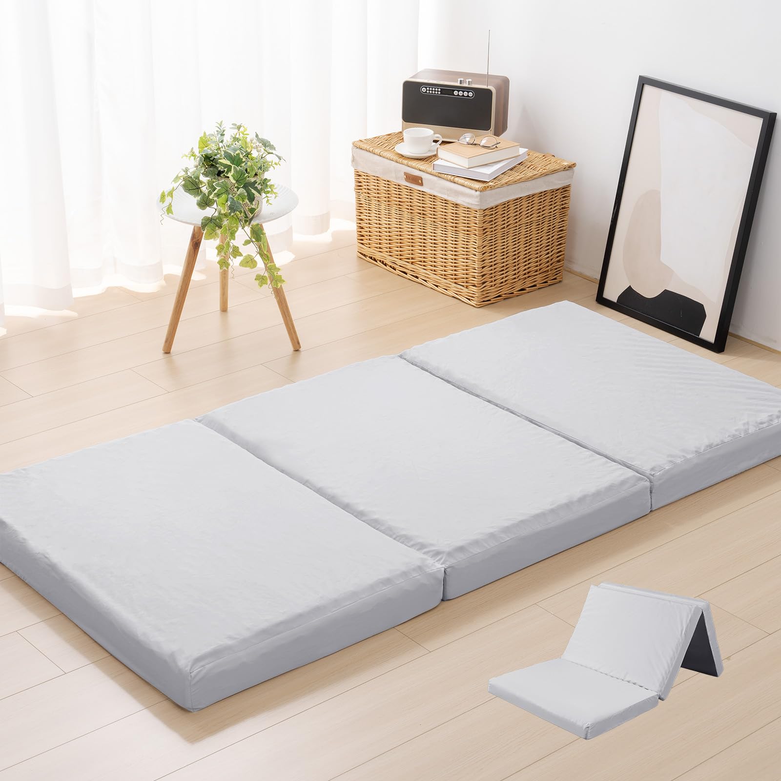 Amazon｜HOMFINE 高反発マットレス シングル 三つ折り 極厚10cm 20D