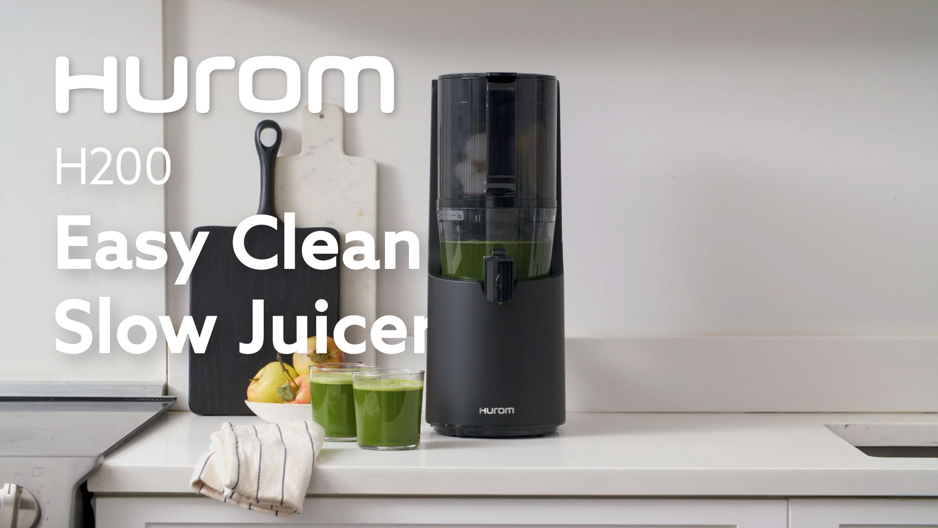 Hurom H200 Easy Clean Slow Juicer, Matte Black | Hands Free